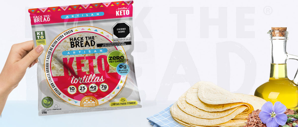 Tortillas Keto Hack The Bread, Sin carbohidratos, Sin Azúcar Haz KETO