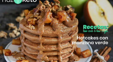 Receta de Hotcakes con Manzana Verde Bajos en Carbohidratos