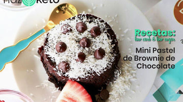 Receta de Mini Pastel de Brownie de Chocolate Sin Gluten y Bajo en Carbohidratos