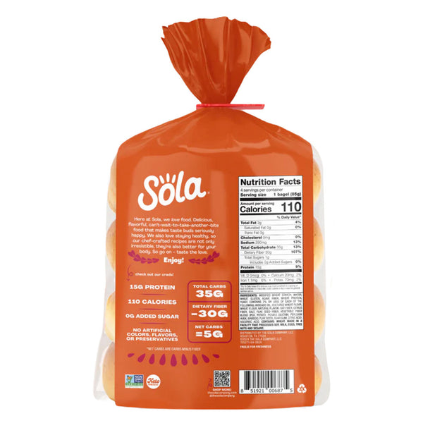 bagels sin azúcar añadida