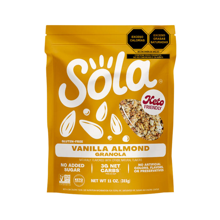 granola keto baja en carbohidratos sabor vainilla